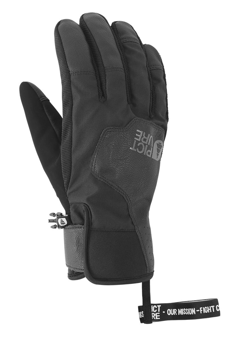 Picture Organic Hudsons Men\'s Gloves Black | FRS-520467