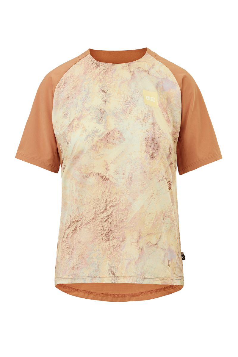 Picture Organic Ice Flow Printed Tech Women's T Shirts Cream | DMV-163075