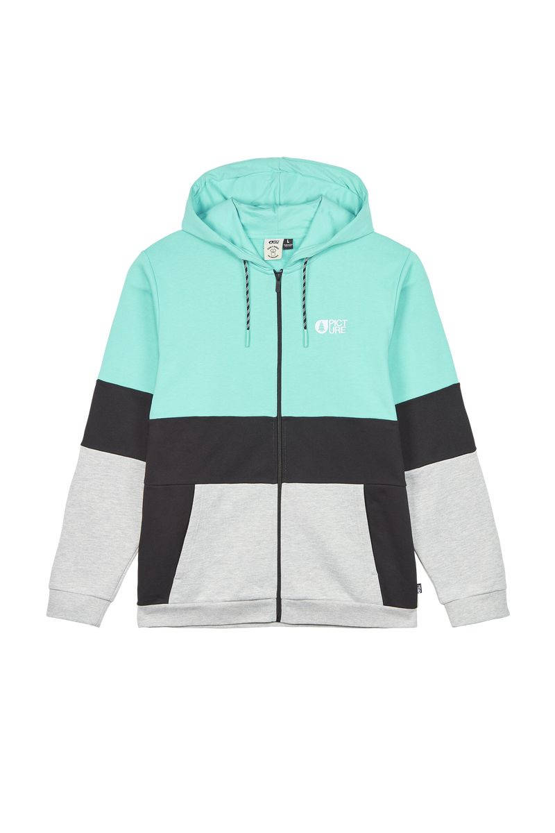 Picture Organic Klob Zip Men's Hoodie Blue Turquoise | KMJ-423569