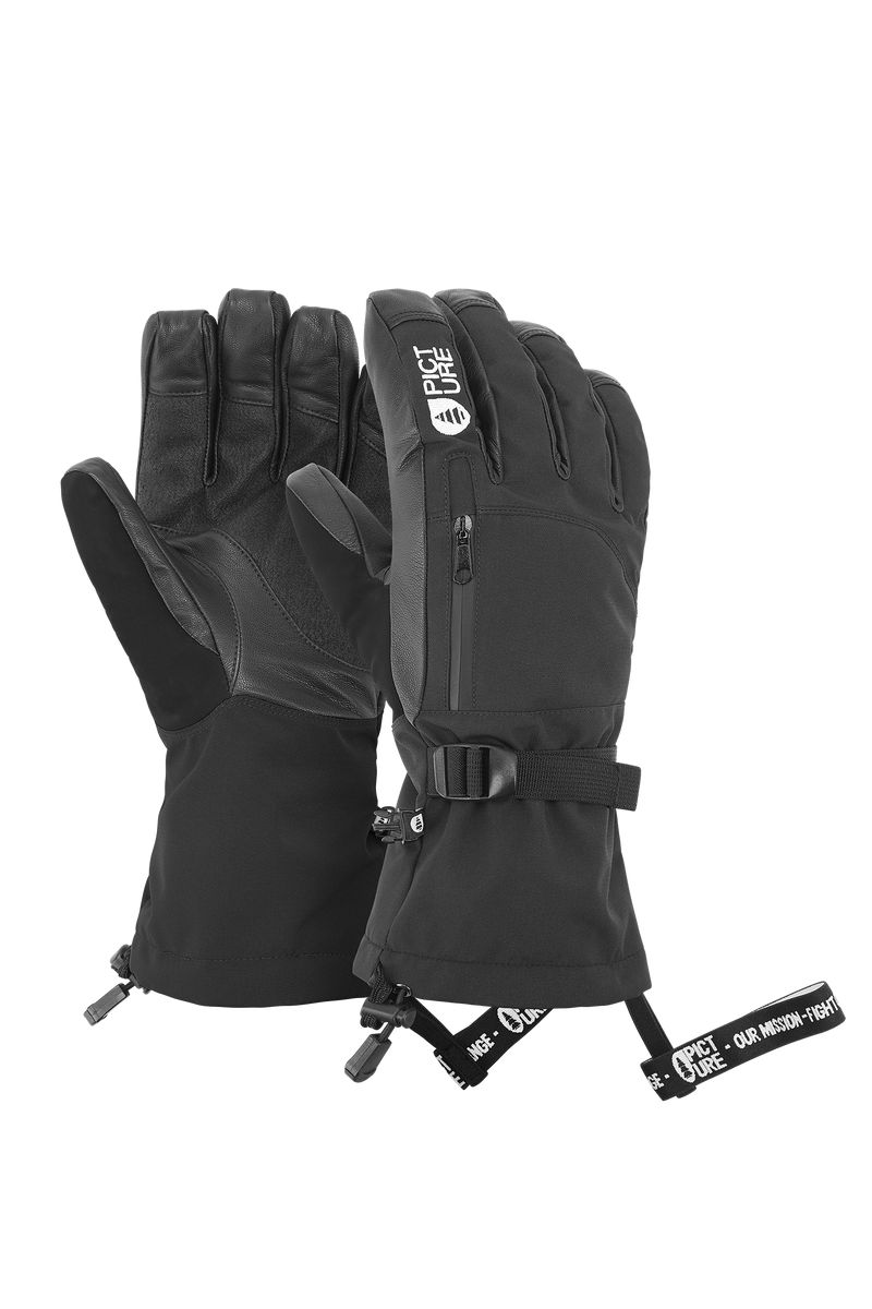 Picture Organic Mctigg 3 In 1 Men's Gloves Black | PXV-748352