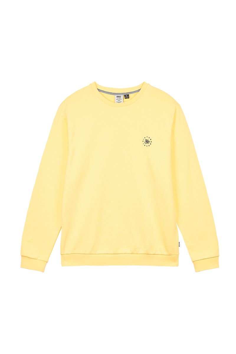 Picture Organic Milyak Crew Men's Sweaters Lemon | JYI-907248