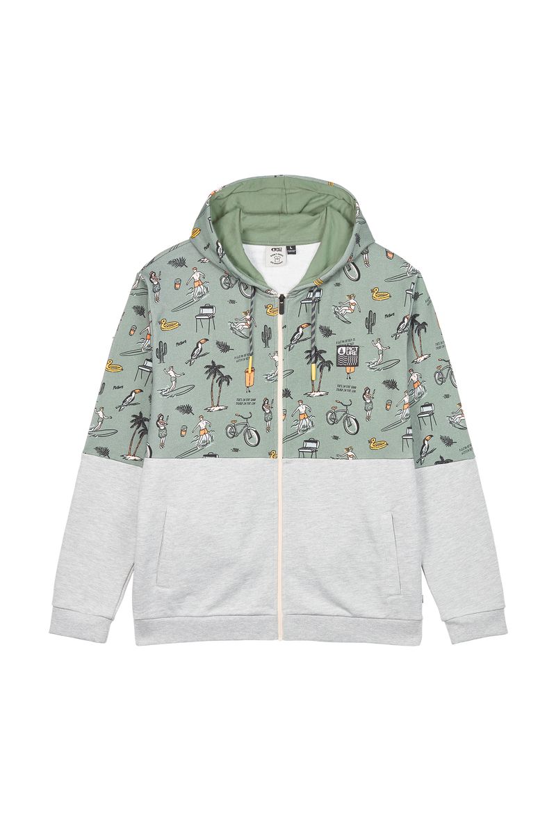 Picture Organic Moeca Zip Men's Hoodie Green | EZB-378945