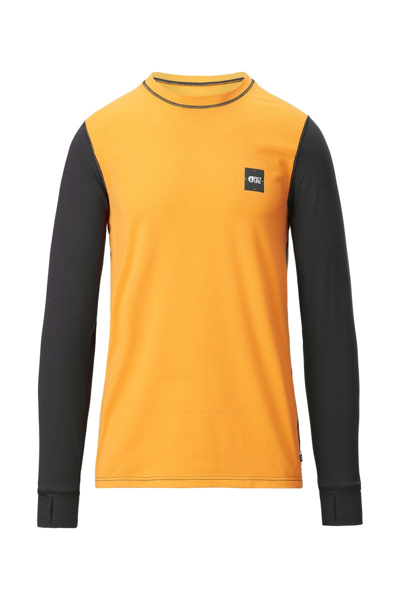 Picture Organic Nangha Men's Base Layers Tops Yellow | MKA-061845