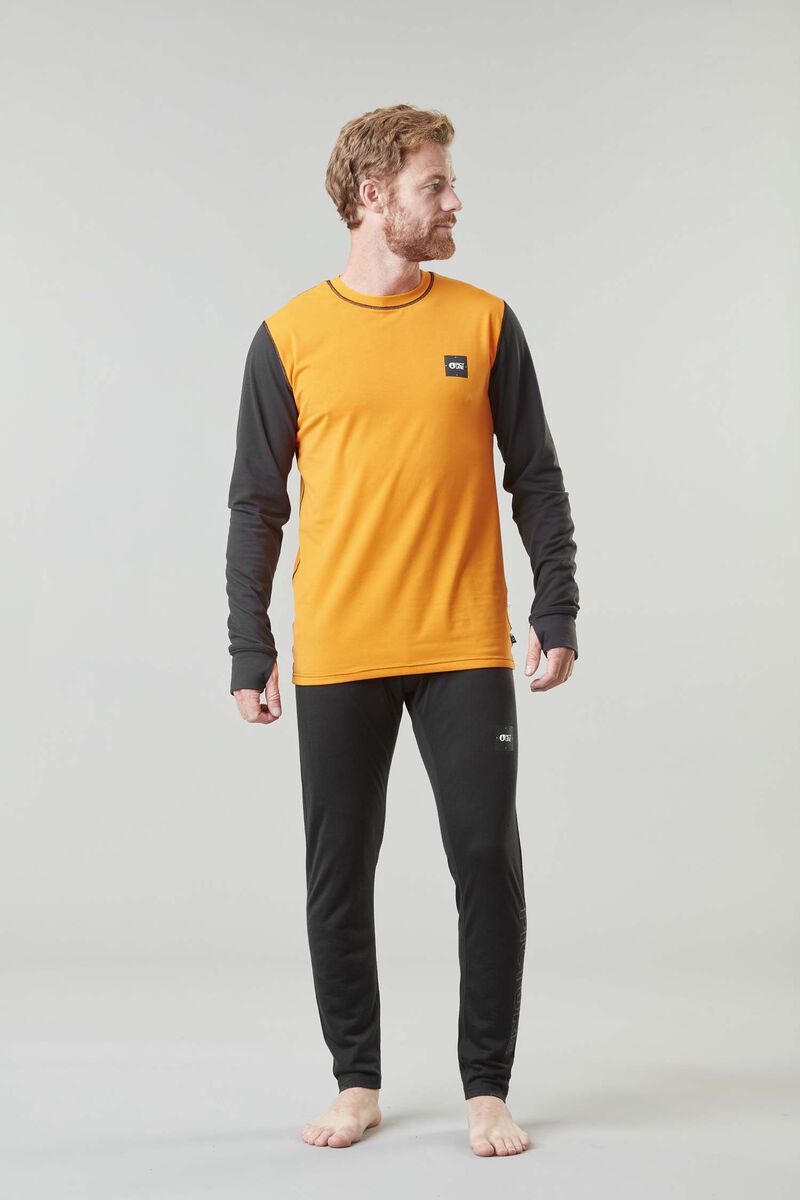 Picture Organic Nangha Men's Base Layers Tops Yellow | MKA-061845