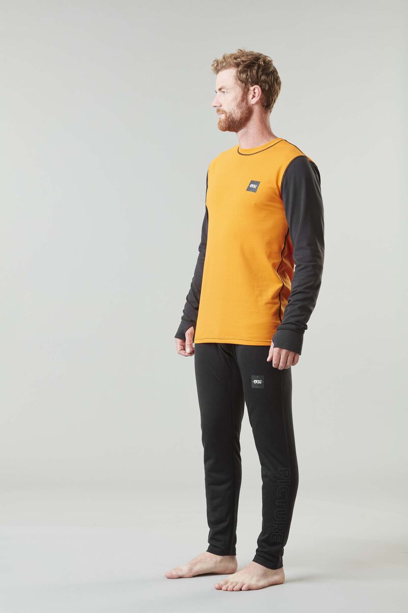 Picture Organic Nangha Men's Base Layers Tops Yellow | MKA-061845