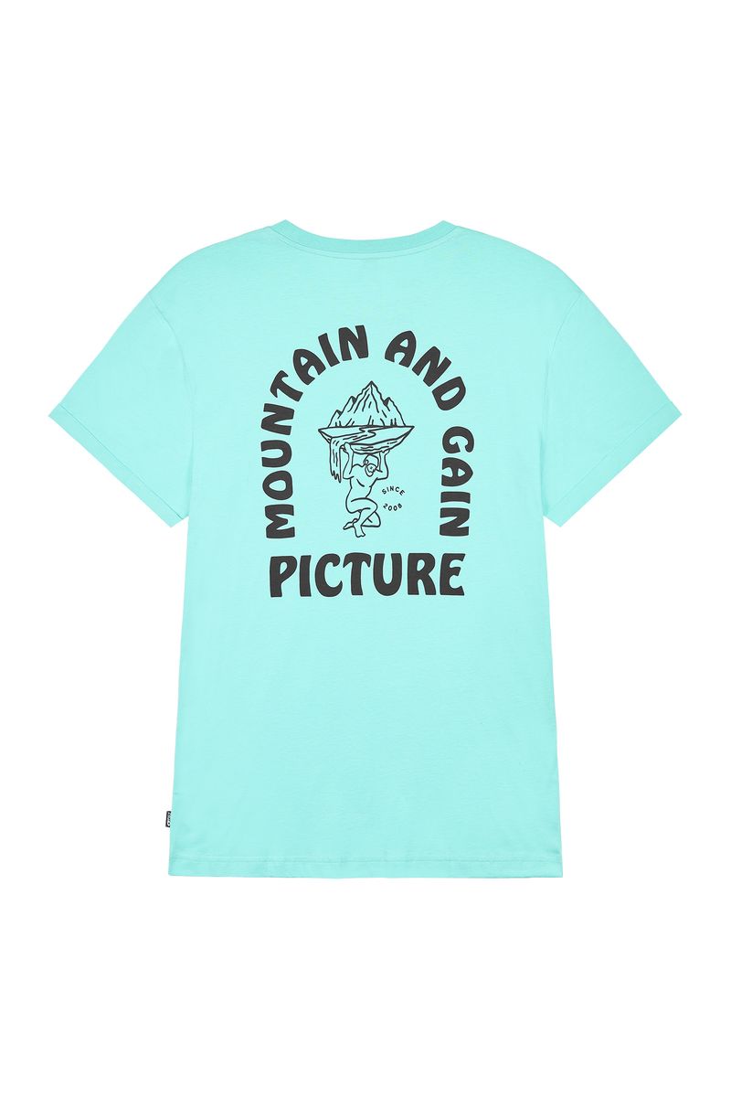 Picture Organic Nanum Men's T Shirts Blue Turquoise | CLB-480157