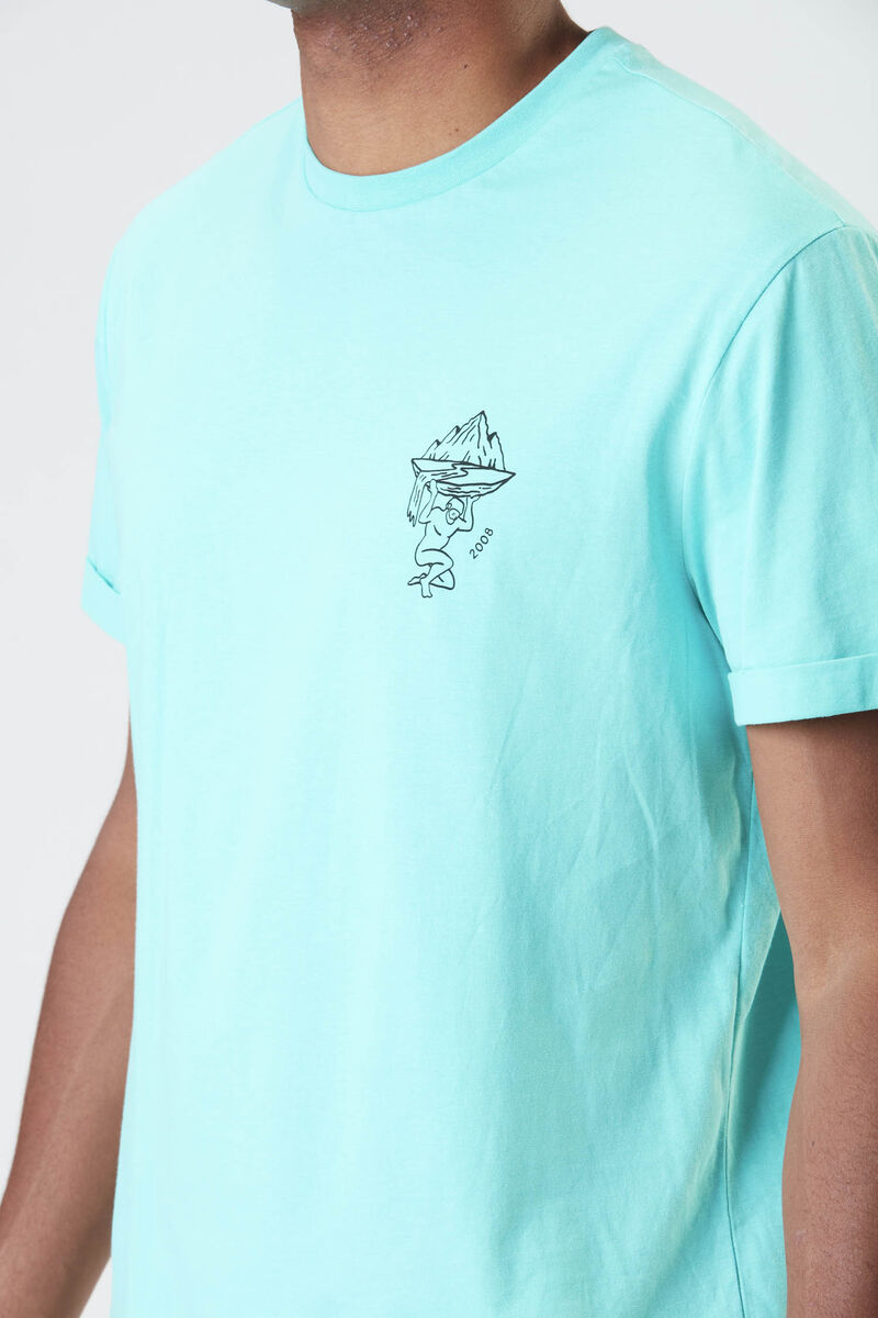 Picture Organic Nanum Men's T Shirts Blue Turquoise | CLB-480157