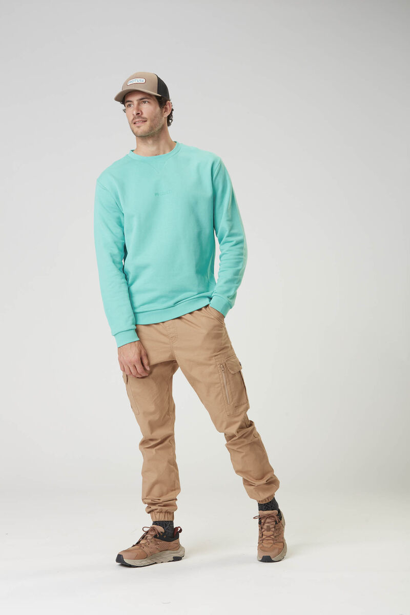 Picture Organic Norrvik Crew Men's Sweaters Blue Turquoise | NBZ-370495