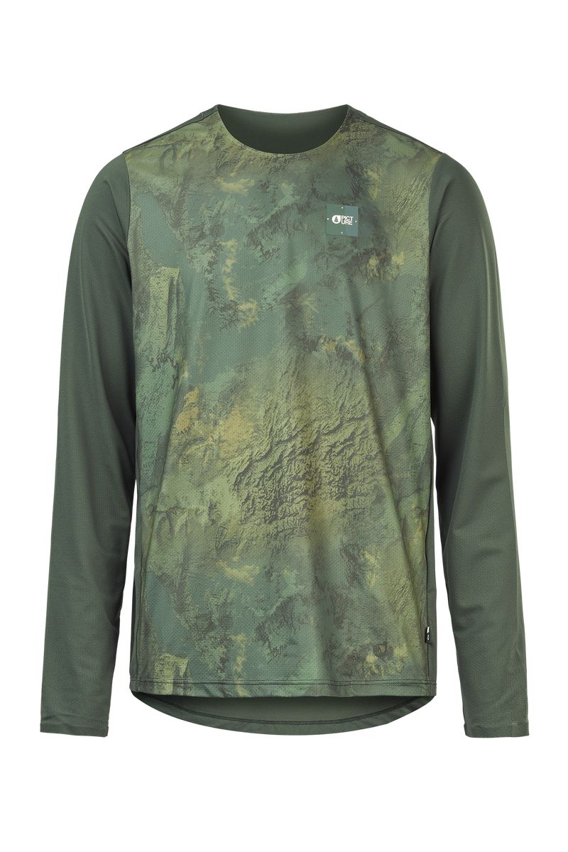 Picture Organic Osborn Printed Ls Tech T Men's Sweaters Green | SPT-579423