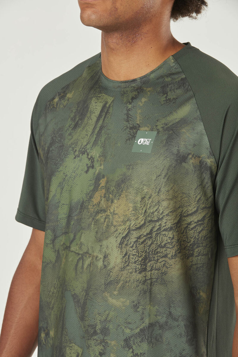 Picture Organic Osborn Printed Ss Tech T Men's T Shirts Green | GWF-256701