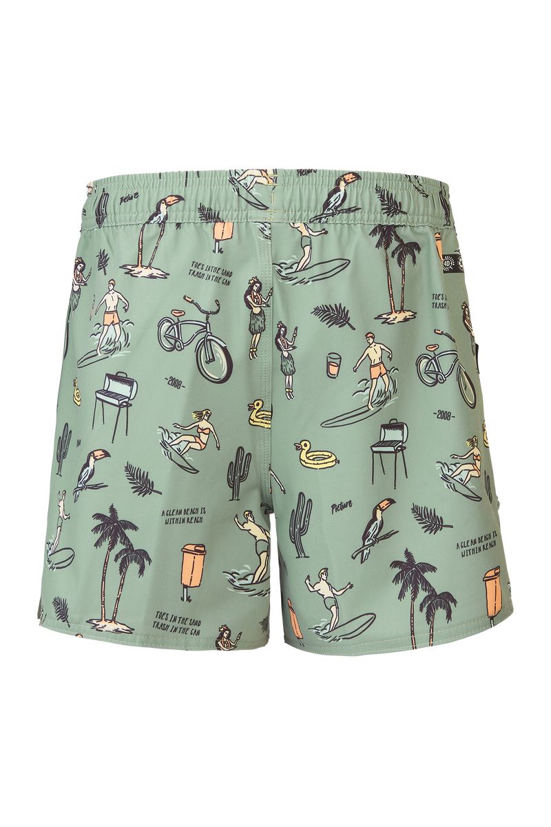 Picture Organic Piau 14 Printed Brds Kids' Boardshorts Green | EFW-745012