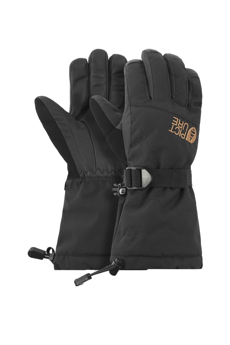 Picture Organic Testy Kids' Gloves Black | EXK-389721