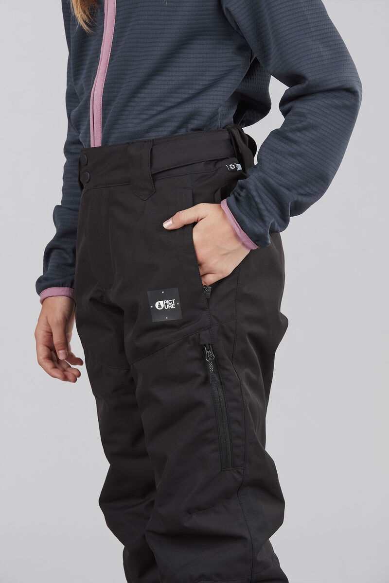 Picture Organic Time Kids' Snow Pants Black | PYB-792154