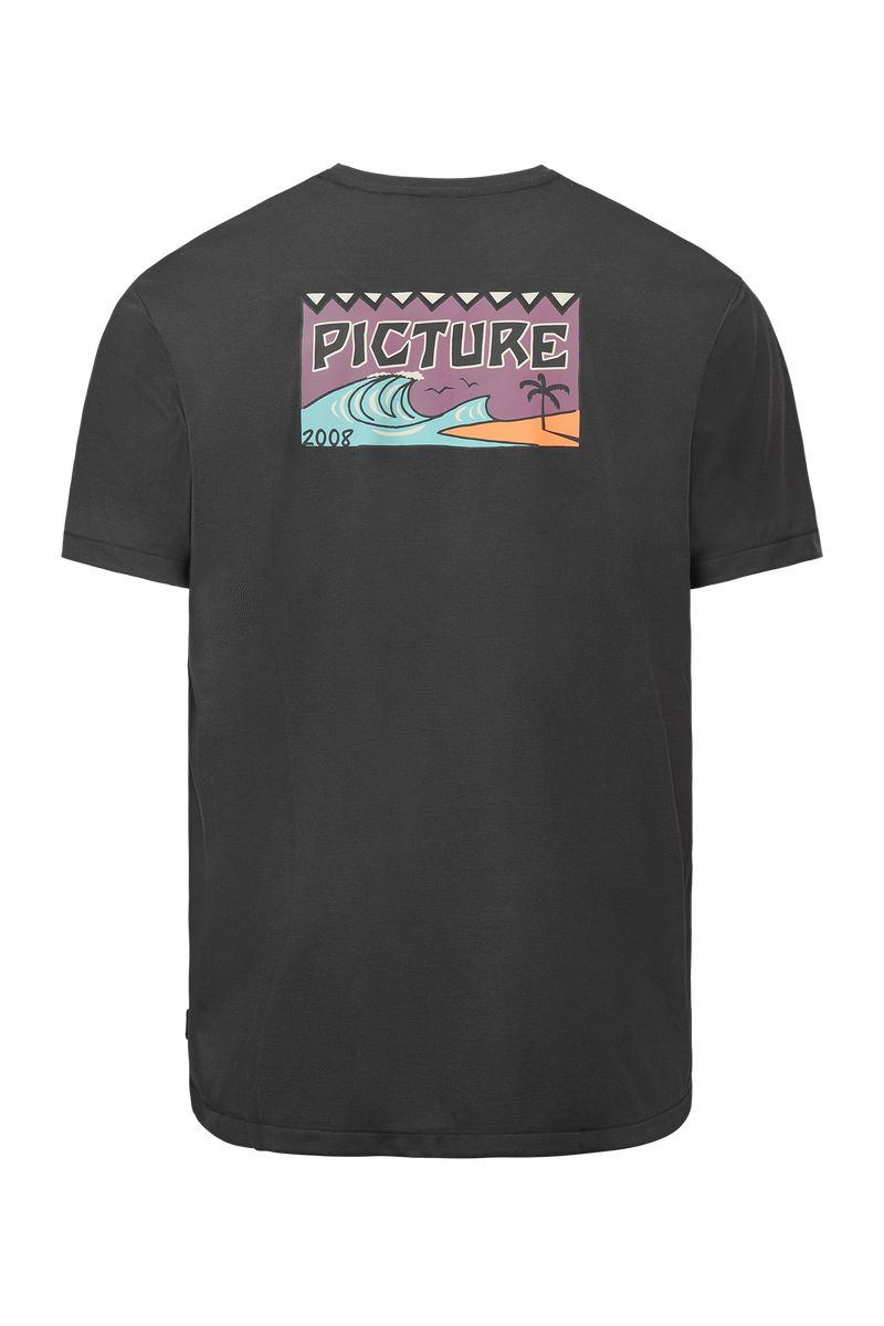 Picture Organic Timont Ss Surf Men's T Shirts Black | FPS-628745