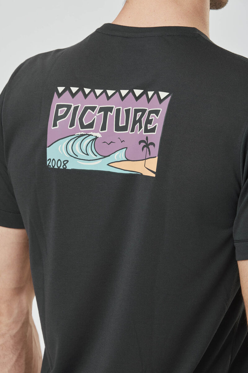 Picture Organic Timont Ss Surf Men's T Shirts Black | FPS-628745