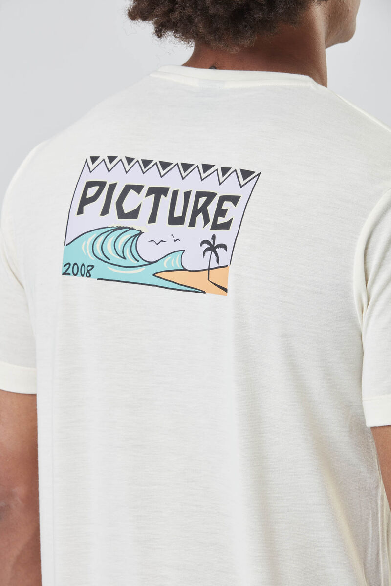 Picture Organic Timont Ss Surf Men's T Shirts White | ZGH-814072