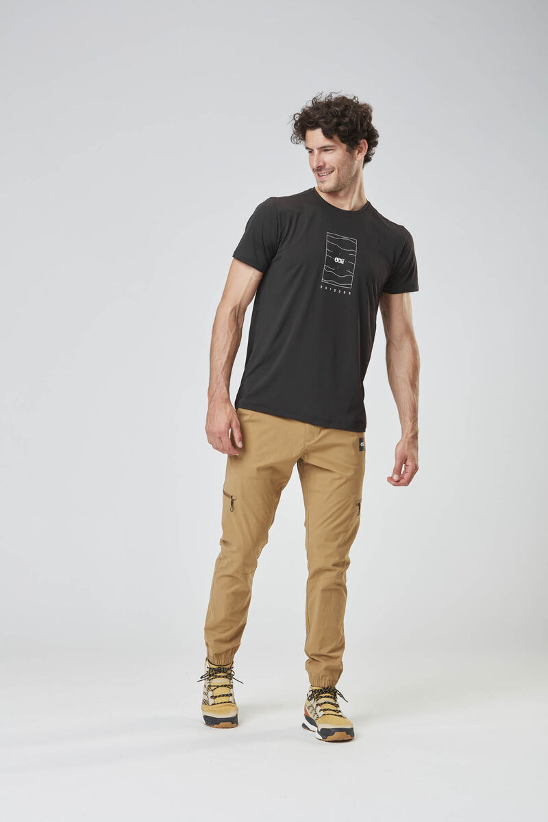 Picture Organic Travis Tech Men's T Shirts Black | BNZ-673540