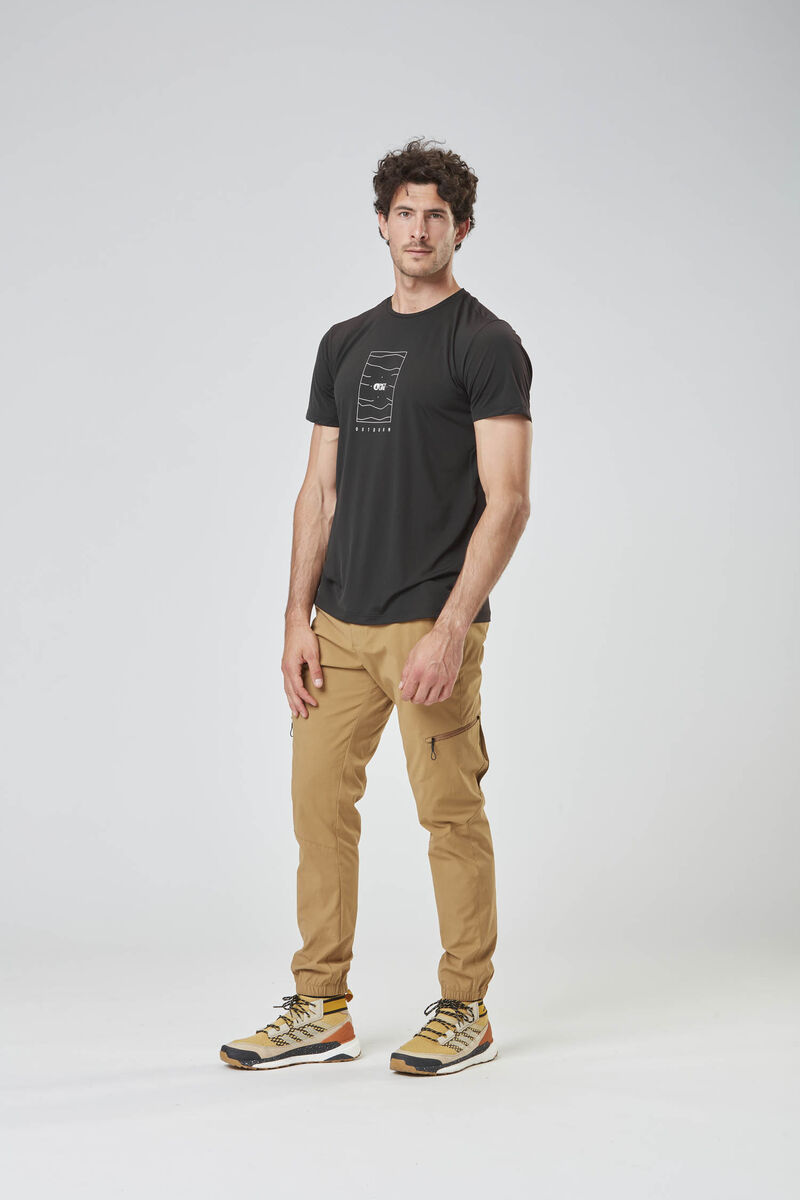 Picture Organic Travis Tech Men's T Shirts Black | BNZ-673540