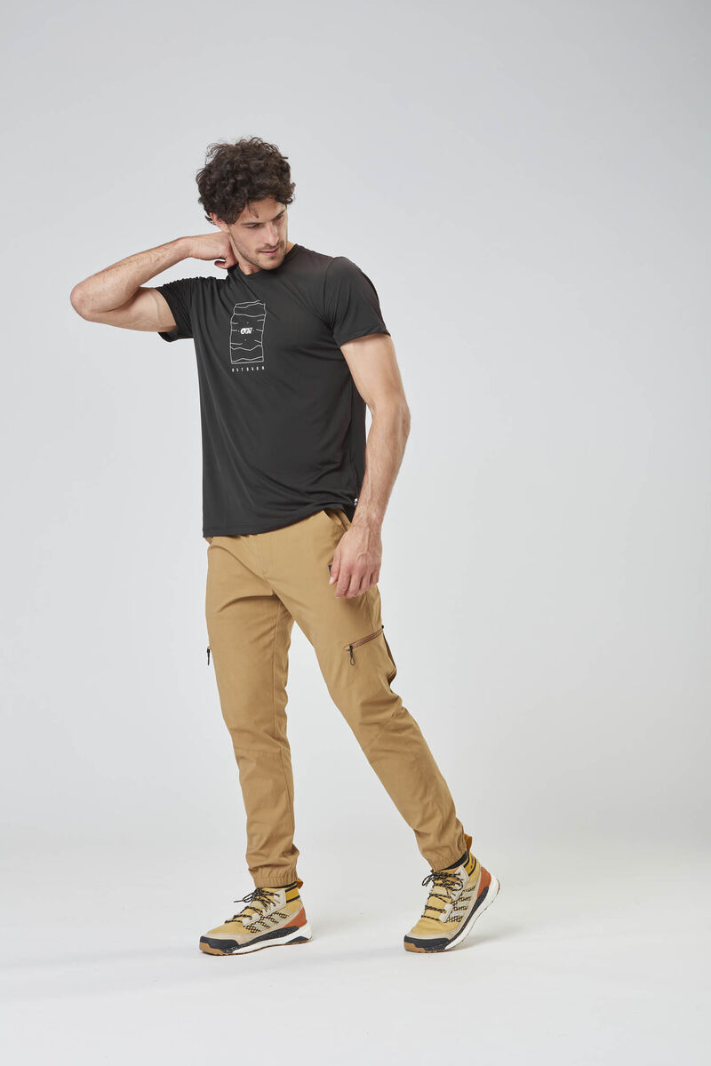 Picture Organic Travis Tech Men's T Shirts Black | BNZ-673540