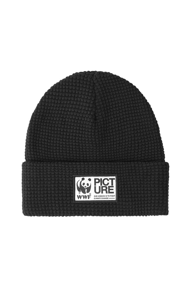 Picture Organic Wwf York Men\'s Beanie Black | MCH-678031