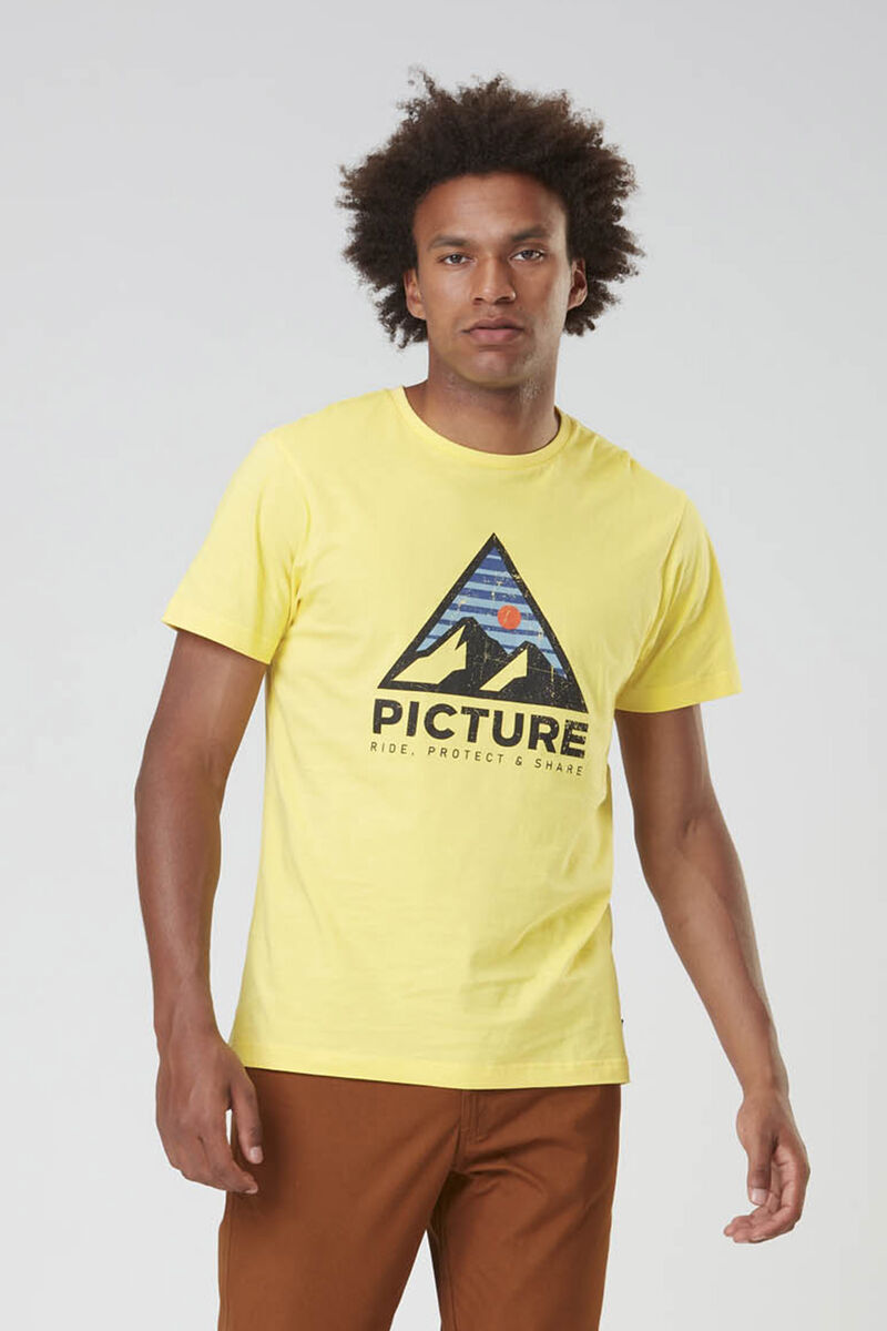 Picture Organic Authentic Men's T Shirts Lemon | YVQ-951067