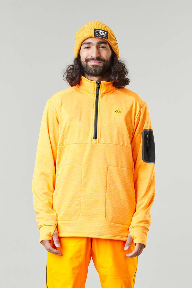 Picture Organic Bake Grid 1/4 Men's Fleece Yellow | FEK-971348