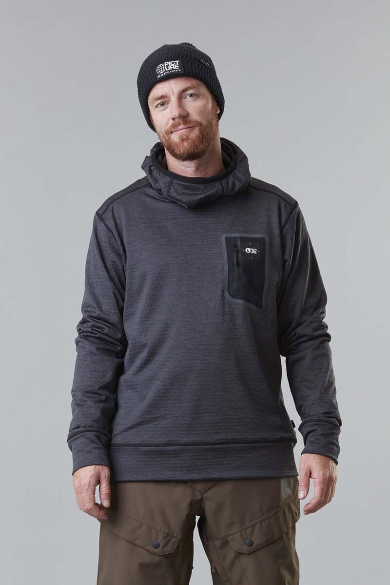 Picture Organic Bake Grid Storm Men's Hoodie Black | RPE-182763