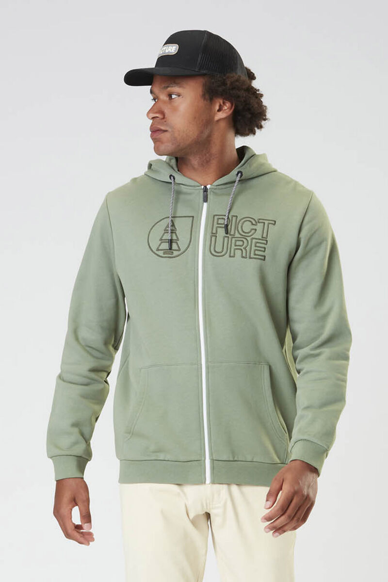 Picture Organic Basement Zip Men's Hoodie Green | SAC-210689