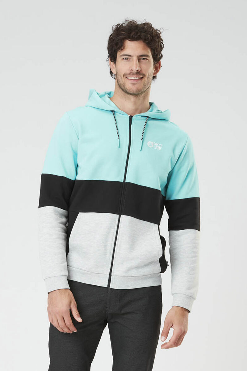 Picture Organic Klob Zip Men's Hoodie Blue Turquoise | KMJ-423569