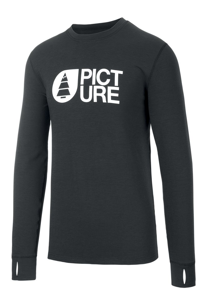 Picture Organic Nangha Men's Base Layers Tops Black | OHL-107642