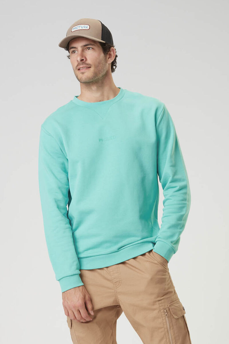 Picture Organic Norrvik Crew Men's Sweaters Blue Turquoise | NBZ-370495