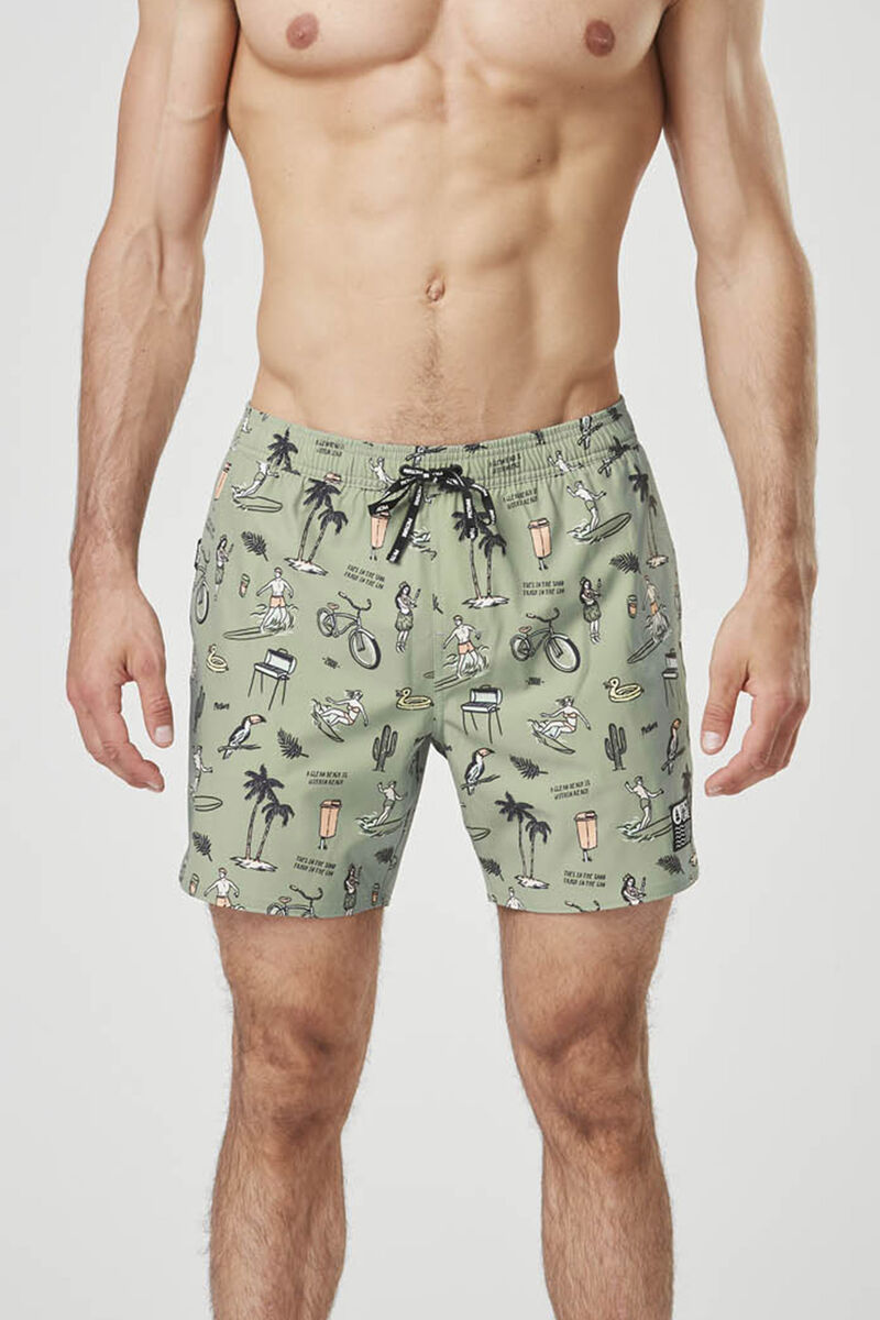 Picture Organic Piau 15 Brds Men's Boardshorts Green | DQP-930264