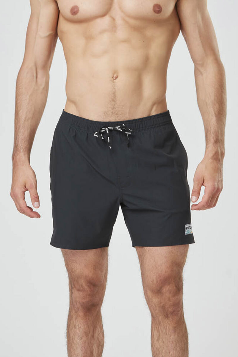 Picture Organic Piau Solid 15 Brds Men's Boardshorts Black | UOQ-341527