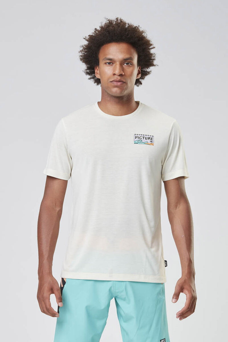 Picture Organic Timont Ss Surf Men's T Shirts White | ZGH-814072