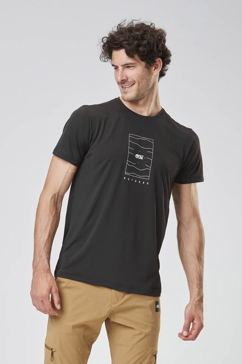 Picture Organic Travis Tech Men's T Shirts Black | BNZ-673540